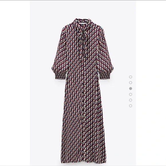 Zara PRINT DRESS Blue 0/4786/258/400/02 - Picture 2 of 12